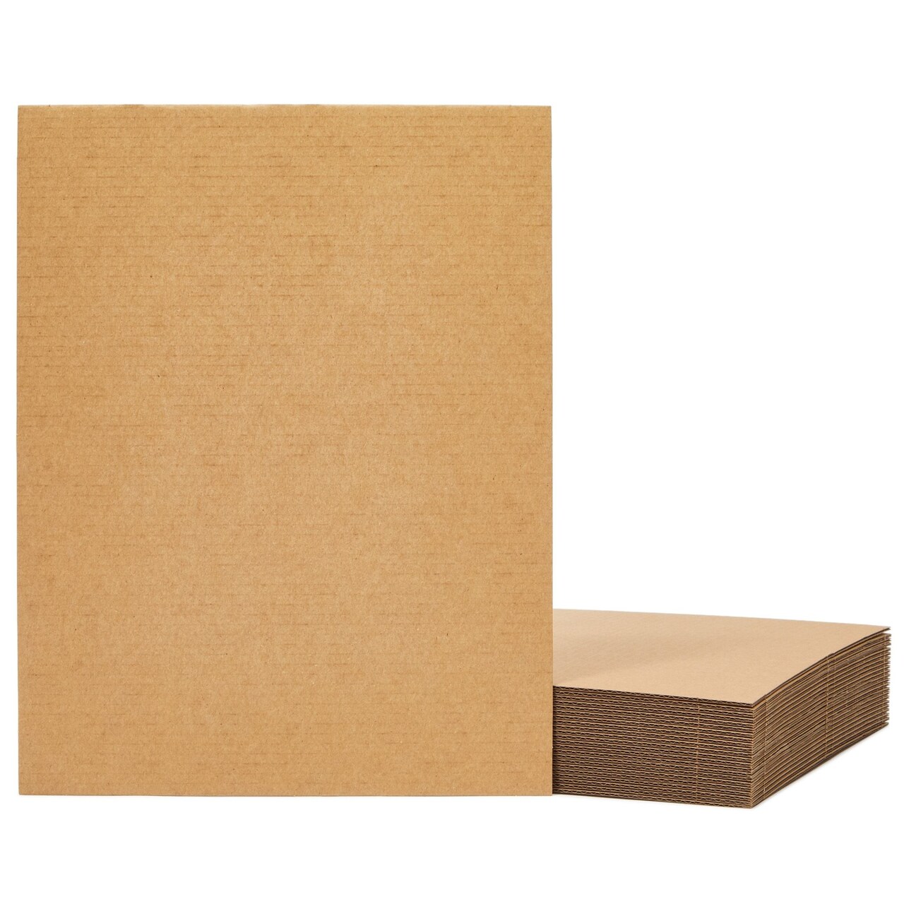 24 Sheets Kraft Corrugated Cardboard Sheets, Inserts for Mailers, Dividers,  Packing, Crafts (Brown, 8.5 x 11 In)